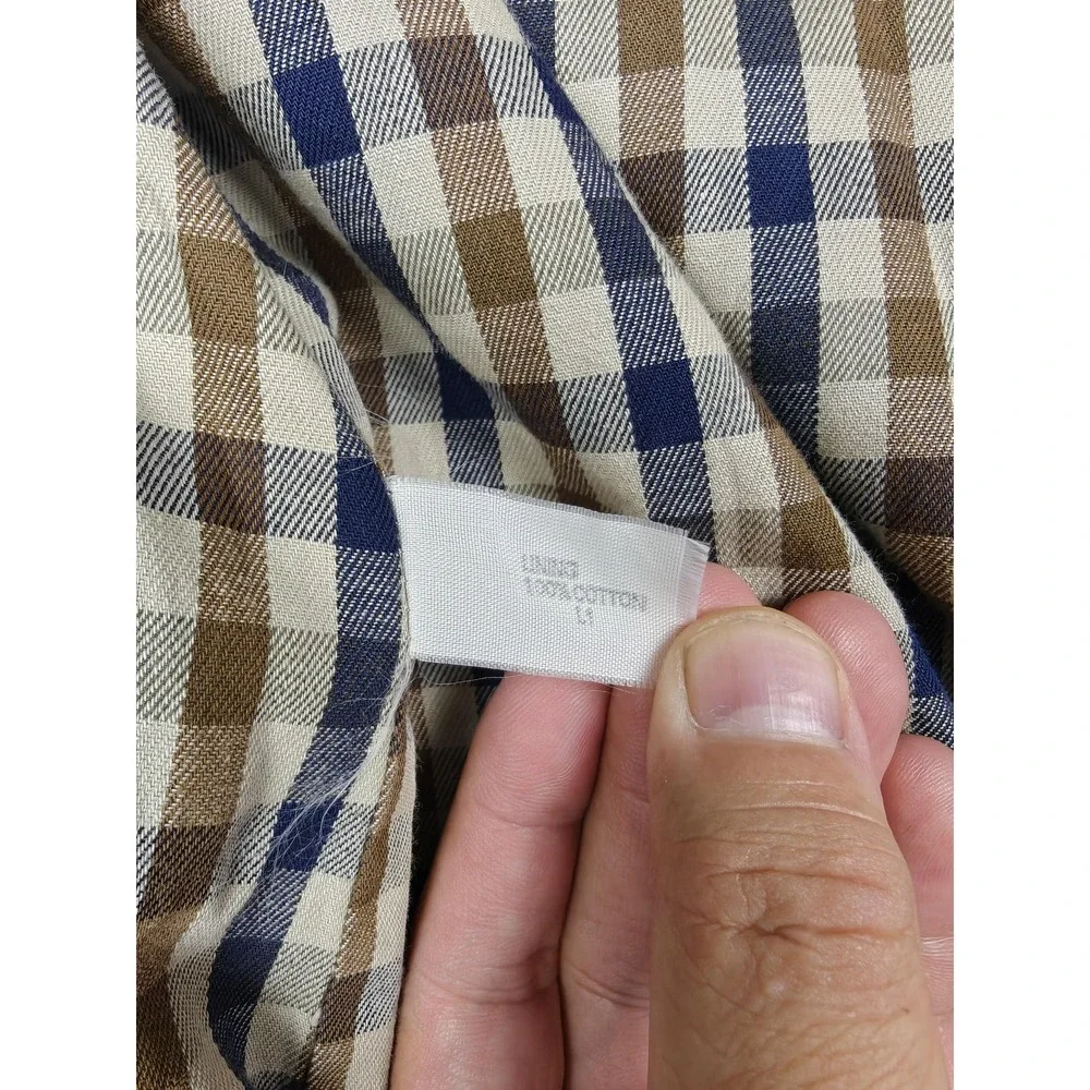 Vintage Aquascutum Coat Mens Medium Beige Cotton Aqua 5 Rain Trench Check